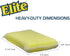 Elite HD (Heavy Duty) All Purpose Cleaning Pad, 2 Pack, Non Scratch, Dish Sponge, Scrubber, Made in USA. Large Thick Sponge for Household and Indu...