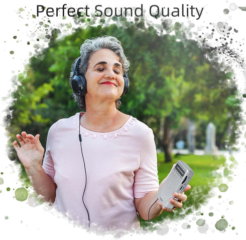 PRUNUS J-166 Portable Radio AM FM, Battery Operated Radio with Tuning Light, Back Clip, Excellent Reception for Indoor & Outdoor & Emergency Radio...