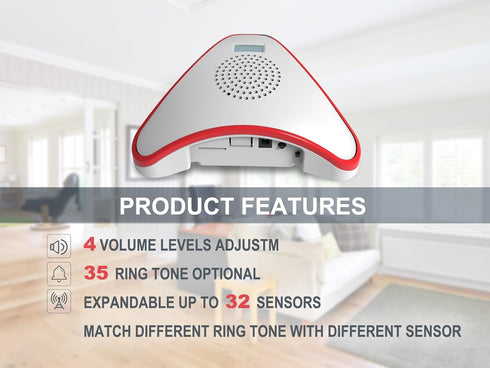 HTZSAFE Wireless Alarm Receiver,White...