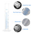 uxcell Plastic Graduated Cylinder, 25ml Measuring Cylinder, Science Test Tube Beakers, 2-Sided Metric Marking, Clear Hex Base for Lab Home 12Pcs...