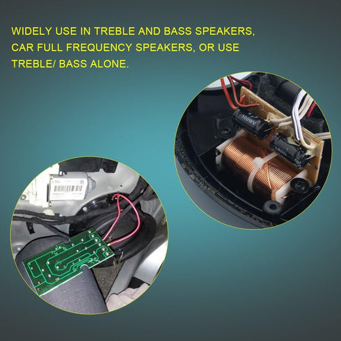 Zerone 2Pcs Speaker Frequency Divider Board 2 Way Treble/Bass 2 Unit 2 Unit Hi-Fi Audio Crossover Filter Frequency Distributor DIY Module...