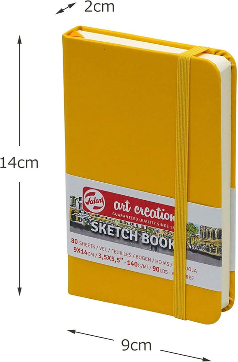 Royal Talens T9314-111M 441769 Talens Art Creation Sketchbook Drawing Notebook 3.5 x 5.5 inches (9 x 14 cm), Golden Yellow...