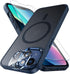 FNTCASE for iPhone 13 Phone Case: iPhone 14 Case Magnetic Translucent Matte Back Cover Metal Button Military Grade Protection Shockproof Shell Ful...
