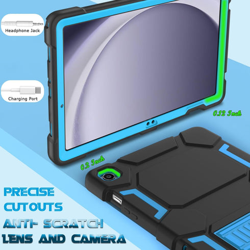 Rugged Case for Samsung Galaxy Tab A9+/ A9 Plus Case 11 inch 2023 - Heavy Duty Shockproof Protective Cover with Kickstand - for Samsung Galaxy Tab...