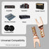 Speaker Spade Plug Connectors, Screw Locking Speaker Wire Connector with Allen Wrench+Heat Shrink Tubing, Fork Y Spade Lugs 45 Degree for Speaker ...