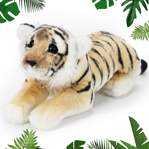 15'' Tiger Stuffed Animal, Stuffed Tiger Leopard Lion Animal Plush Toys Realistic Tiger Plush Gifts Leopard Lion Tiger Pillow Jungle Stuffed Anima...