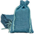 12-Pack 5.5x7.75 Natural Burlap Gift Bags w. Drawstring (Teal Blue, Medium) for Party Favors, Presents or DIY Craft by TheDisplayGuys...