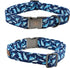 Elegant little tail Dog Collar with Bow, Shark Print Adjustable Dog Collar Cute Bowtie Dog Collar Boy Pet Collar for X-Small Puppy and Cat...