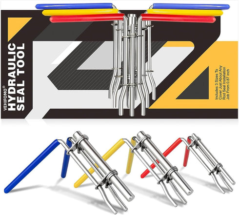 Hydraulic Seal Installation Tools, Hydraulic Cylinder Piston Repair Seal Kit, U-Cup Rod Seal Installation Tool Kits Upgraded Seal Twistor Install ...