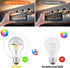 Half Chrome Light Bulb,Dimmable A19/A60 LED Light Bulb 4W(40W Equivalent),AC120V Warm White 2700K 350LM,Silver Mirror Reflected Light,Decorative B...