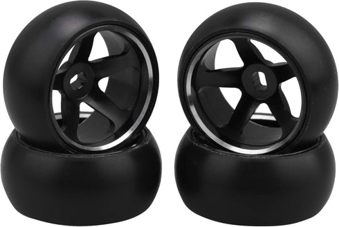 4pcs RC 5 Spoke Wheel Drift Tyre Black Wheel Rims Replacement for WL 1/28 K969 K989 P929 RC Car...