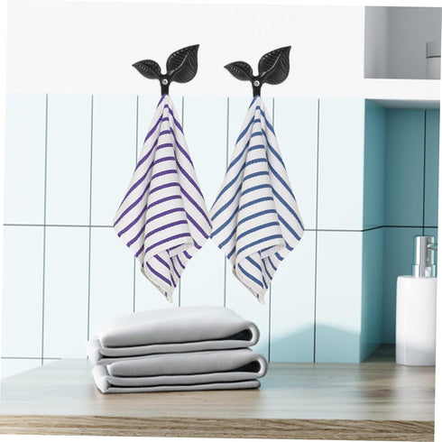 4pcs Bathroom Door Hooks Entryway Key Hook Wall Coat Hooks Wall Mount Coat Hooks Coat Towel Hooks Iron Art Hook Hat Hook Leaf Shaped Hook Decorati...