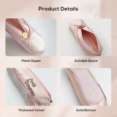 Ballet Shoe Makeup Bag, Small Cosmetic Bag for Trip Portable Cosmetic Travel Bag, Makeup Organizer Bag Cosmetic Organizer for Woman Girl Dancer Lo...