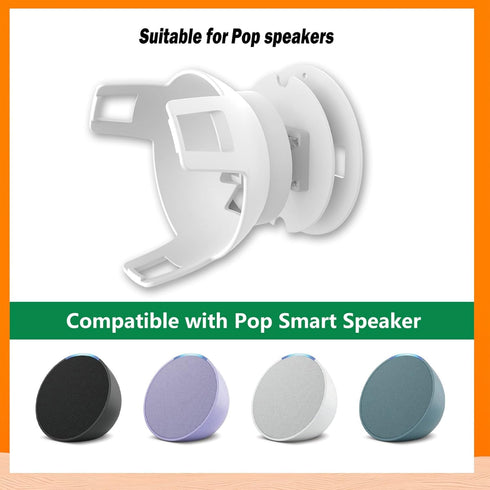 Echo Pop Stand, Wall Mount Holder for Echo Pop with Cable Management Shelf for Space-Saving and Easy Access - Perfect Bracket Shelf Accessories fo...