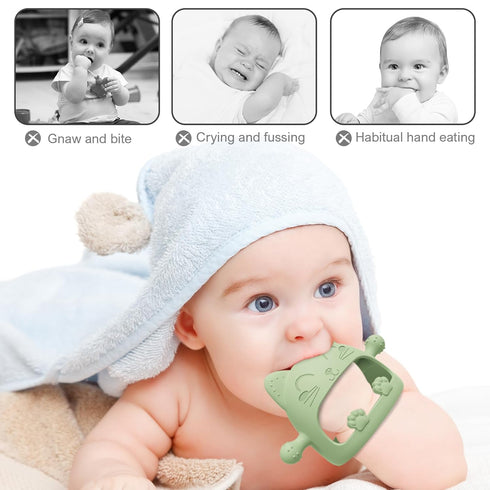 Baby Teethers 0-6 Months,Teething Toys for Babies 0-6 Months,Never Drop Baby Chew Toys for Teething Relief,Infant Hand Teether Pacifiers for 0-6 M...