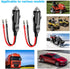 12V Fused Male Cigarette Lighter Plug, Replacement Car Adapter with Leads and LED Light, 16AWG Extension Cable with 15A Fuse, Automotive Power Sup...