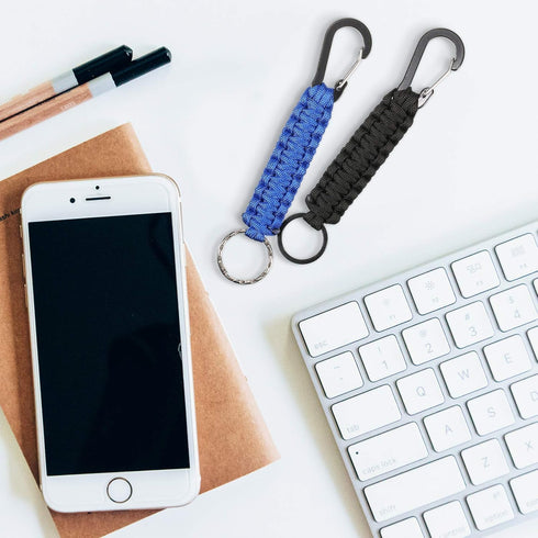 Hicarer 10 Pieces Paracord Keychain Quick Release Key Clip Lanyard Key Ring Hook Heavy Duty Keychain for Men Women Sports...