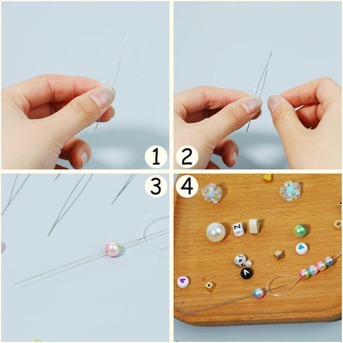 28 Pieces 7 Sizes Beading Needles Big Eye Beading Needles Seed Beads Needles Large Eye Beading Needles for Beading Jewelry Making...