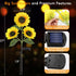 Solar Sunflower Lights, 800mA Solar Garden Light with Real Looking Flowers Outdoor Waterproof Solar Stake Lights for Back Yard, Flower Bed, Pathwa...
