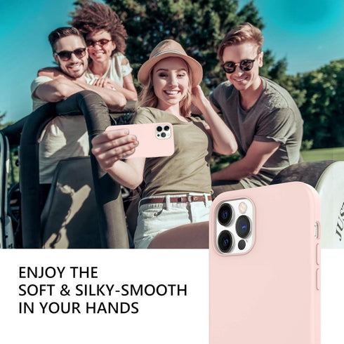 DUEDUE for iPhone 12 Pro Max Case 6.7", Liquid Silicone Soft Gel Rubber Slim Cover with Microfiber Cloth Lining Cushion Full Protective Phone Case...