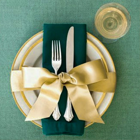 VATIN Double Face New Gold Satin Ribbon 1-1/2" Continuous 25 Yards,Gold Polyester Fabric Ribbon use for Bows Bouquet, Gift Wrapping, Floral Arrang...