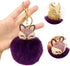 Honbay Faux Rabbit Fur Fluffy Keychain Fashion Fox Head Alloy Keychain Sparkly Rhinestone Handbag Backpack Car Keychain...