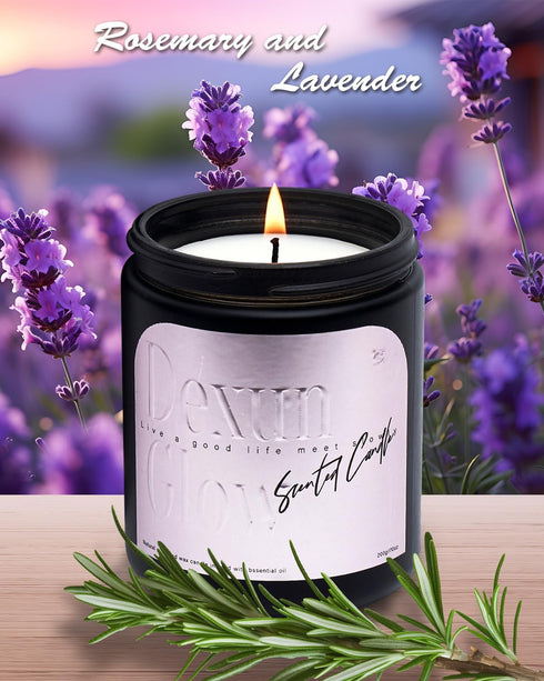Aromatherapy Candle, Lavender and Rosemary Scented Candles for Home, 7OZ 100% Natural Soy Wax Candles for Women, Perfect Candles Gift for Christma...