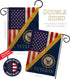 Home of Navy Burlap Garden Flag - Armed Forces USN Seabee United State American Military Veteran Retire Official - House Decoration Banner Small Y...