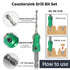 KOWOOD Pro Countersink Drill Bit Set # 6, 8, 10, 3-Piece for Wood,High Speed Steel Woodworking Carpentry Reamer with 1 Free Hex Key Wrench...