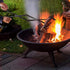 AMAGABELI GARDEN & HOME 26" Long Firewood Tongs Log Grabber for Fireplace Fire Pit Campfire Bonfire for up 12'' Thick Logs Heavy Duty Wrought Iron...