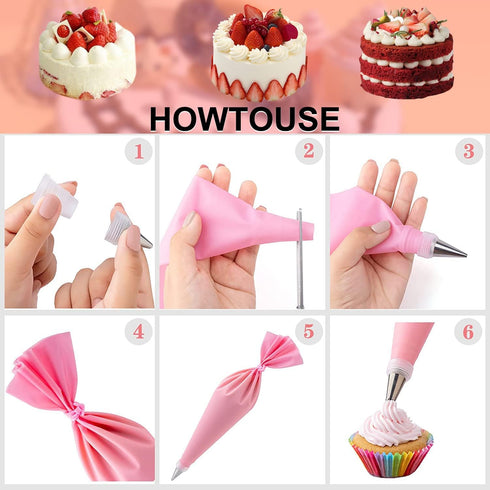 83 Pieces Stainless Steel Icing Piping Nozzle Tip Set with 44 Numbered Icing Tipsand Frosting Tools for Cake DIY, Cake Decorating Kits in a Box fo...