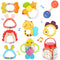 MOONTOY Baby Rattles Teether Set Toys for 0 1 2 3 4 5 6 7 8 9 10 11 12 Month Old Baby Boy Girl, 9PCS Baby Toys Sensory Toys Early Development Newb...