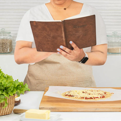 Dahey Recipe Book to Write in Your Own Recipes, Blank Hardcover Cookbook with Pocket, Personalized Family Recipe Journal Notebook to Organize Reci...