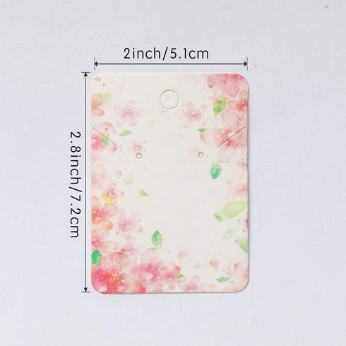 100Pack Flower Earring Cards for Display Necklace Card Jewelry Display Hanging Card Hang Tag 2.8"x2"...