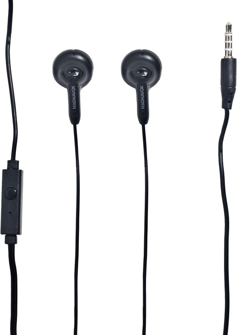 Magnavox MHP4820M-BK Gummy Earbuds with Microphone in Black | Available in Pink, Purple, White, Black, & Blue | Earbuds Gummy | Extra Value Comfor...