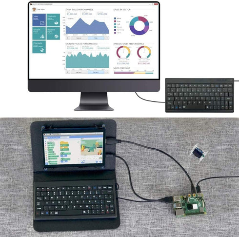 CUQI USB Mini Keyboard,DIY Experiment Mini Keyboard Gaming,USB Interface for Android TV Box,Windows PC,Raspberry Pi,Windows 10/8/7...