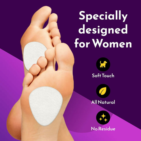 12-Pack Metatarsal Pads for Women - 1/4” Thick, Comfort Foot Cushions for Heels & Pain Relief, Forefoot Support, Ideal for Metatarsalgia, Morton's...