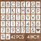4 Inch Letter Stencils and Numbers, 42 Pcs Alphabet Drawing Stencils, Reusable Plastic Craft Templates for Painting on Wood, Wall, Fabric, Rock, S...