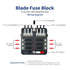 6 Way Fuse Block, 12V Waterproof Boat Fuse Panel with LED Warning Indicator Damp-Proof Cover, 6 Circuits with Negative Bus Fuse Box for Auto Car M...