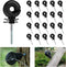 VinBee 20pcs Black Electric Fence Insulator Screw-In Insulator Fence Ring Post Wood Post Insulator Fence Post Insulator...