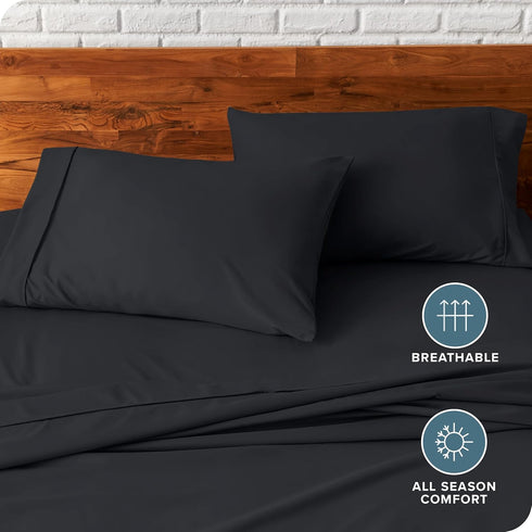 Bare Home Premium 1800 Ultra-Soft Microfiber Pillowcase Set - Double Brushed - Hypoallergenic - Wrinkle Resistant (Standard Pillowcase Set of 2, B...