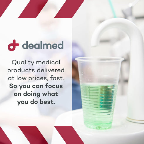 Dealmed 3 oz. Disposable Plastic Cups – 100% Recyclable Cups for Doctor's Offices, School Nurse's, Hospitals, at Home and More (Pack of 100)...