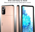 Jiunai for Samsung Galaxy S20 FE Case Card Holder Wallet for 2 Cards CC IDs Holder Sliding Back Pocket Protective Dual Layer Rubber Cover Phone Ca...