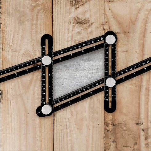 POWERTEC Multi Angle Measuring Ruler for Woodworking, Crafting, Construction, Flooring & Tile Cutting, Aluminum Angle Finder, Template & Layout To...