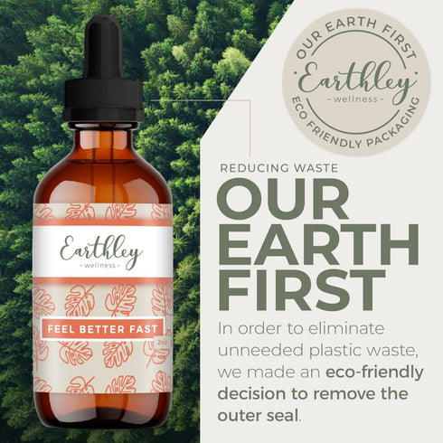 Earthley Wellness Feel Better Fast, All-Natural Relief for Minor Ailments, Supports Immune & Digestive Health, Echinacea Root, Fennel, Astragalus ...