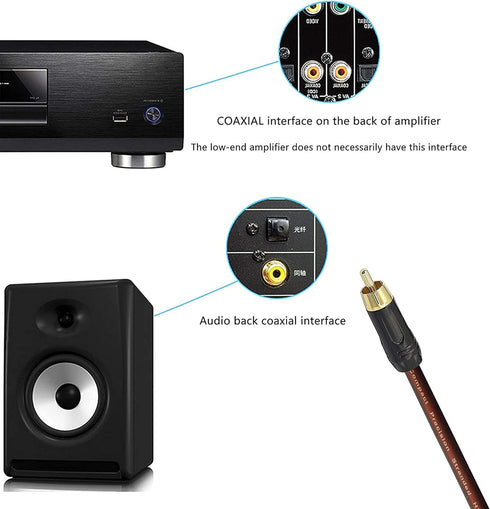 RCA Speaker Cable, Male to Y Plugs (2 Y Plug) OFC HiFi Speaker Cord...