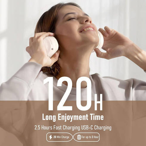 Headphones Wireless Bluetooth 120H Playtime, Over Ear Headphones with Microphone, Lightweight Foldable Wired Headphones with Headphones Case, HiFi...
