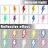 40pcs Safety Reflector Pendants, 10 Colors Kids Reflective Keychain with Chains Waterproof Double-Sided Reflective Key Chain for Backpack School B...