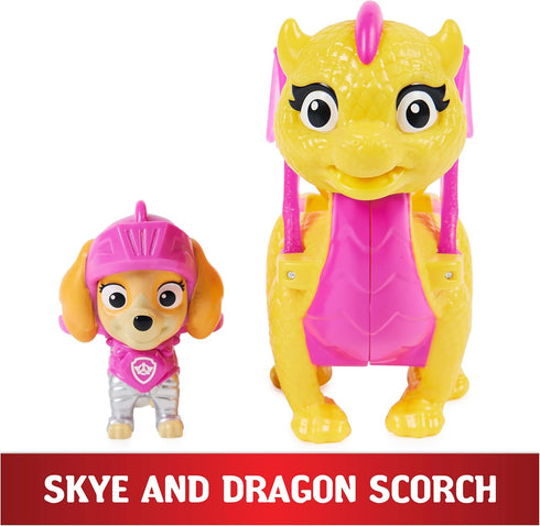 Paw Patrol, Rescue Knights Skye and Dragon Scorch Action Figures Set, Kids Toys for Ages 3 and up...