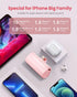 Pink Small Portable Battery Charger 4800mAh, Tiny Power Bank Ultra-Compact 15W Fast Charging Mini Battery Pack Power Charger for iPhone 14 Pro/13/...
